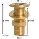 Navojni fiting mesing prolazna spojka 1/4" AG-0