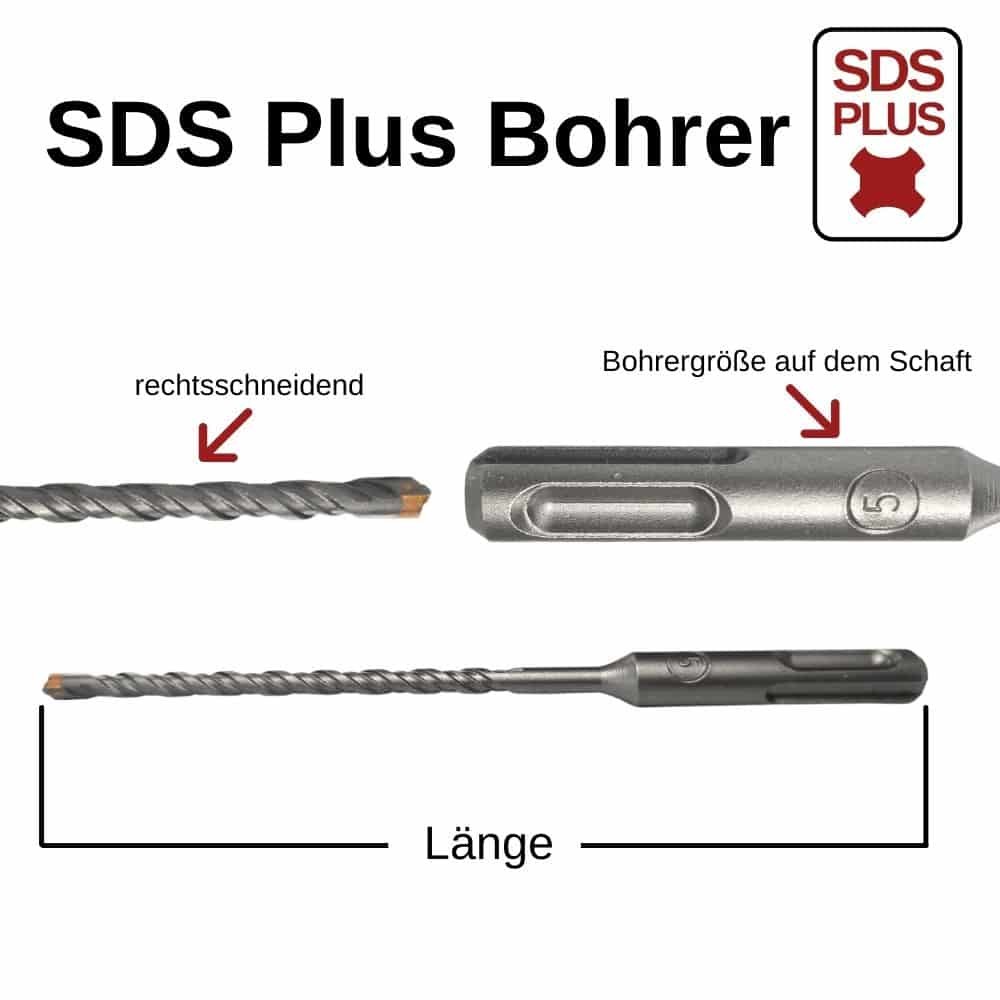 Svrdlo za čekić za SDS-PLUS 4-rezača Ø 5,0mm x 110mm duljina-0