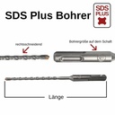 Svrdlo za čekić za SDS-PLUS 4-rezača Ø 5,0mm x 110mm duljina-0