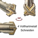 Svrdlo za čekić za SDS-PLUS 4-rezača Ø 5,0mm x 110mm duljina-1