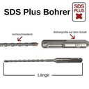 Hammerbohrer für SDS-PLUS 4-Schneider Ø 20,0mm x 210mm Länge-0