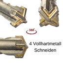 Svrdlo za beton SDS-PLUS 4-rezač Ø 20,0mm x 450mm duljina-1