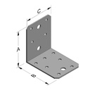 Winkelverbinder 70 x 70 x 55 x 2 mm ohne Rippe-0