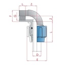 PP PE cijevni spoj 90° kut 20 x 1/2" IG-0