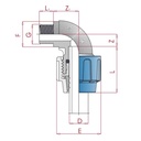 PP PE cijevni spoj 90° kut 40 x 1 1/2" AG-0