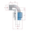 PP PE cijevni spoj 90° kut 40 x 1 1/2" IG-0