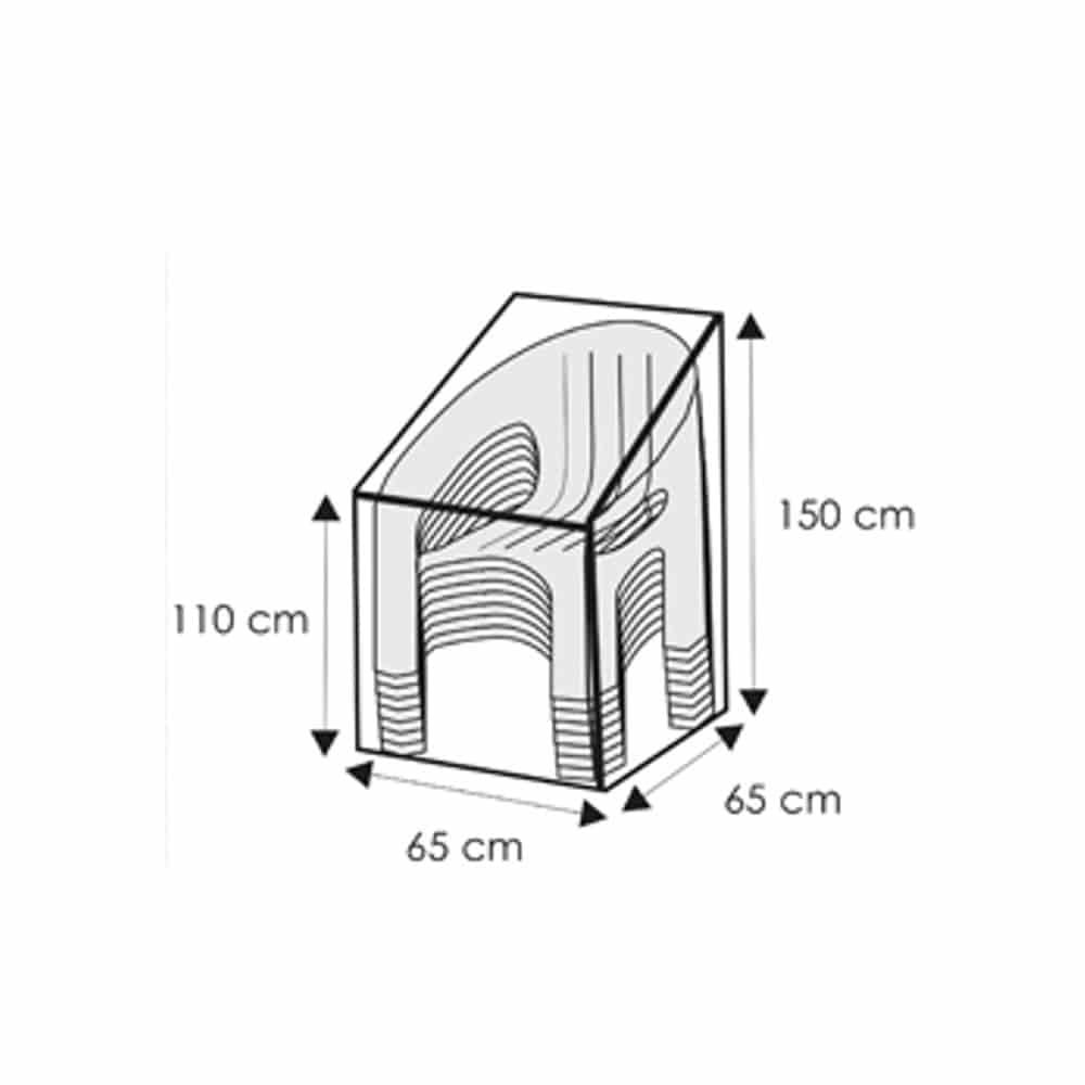 Prozirna zaštitna navlaka za složive stolice, cca 65x65x110/150-0