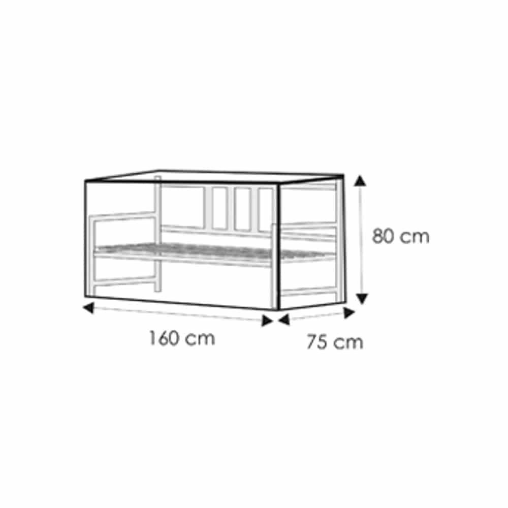 Prozirna zaštitna navlaka za klupu s tri sjedala, cca 160x80x75-0