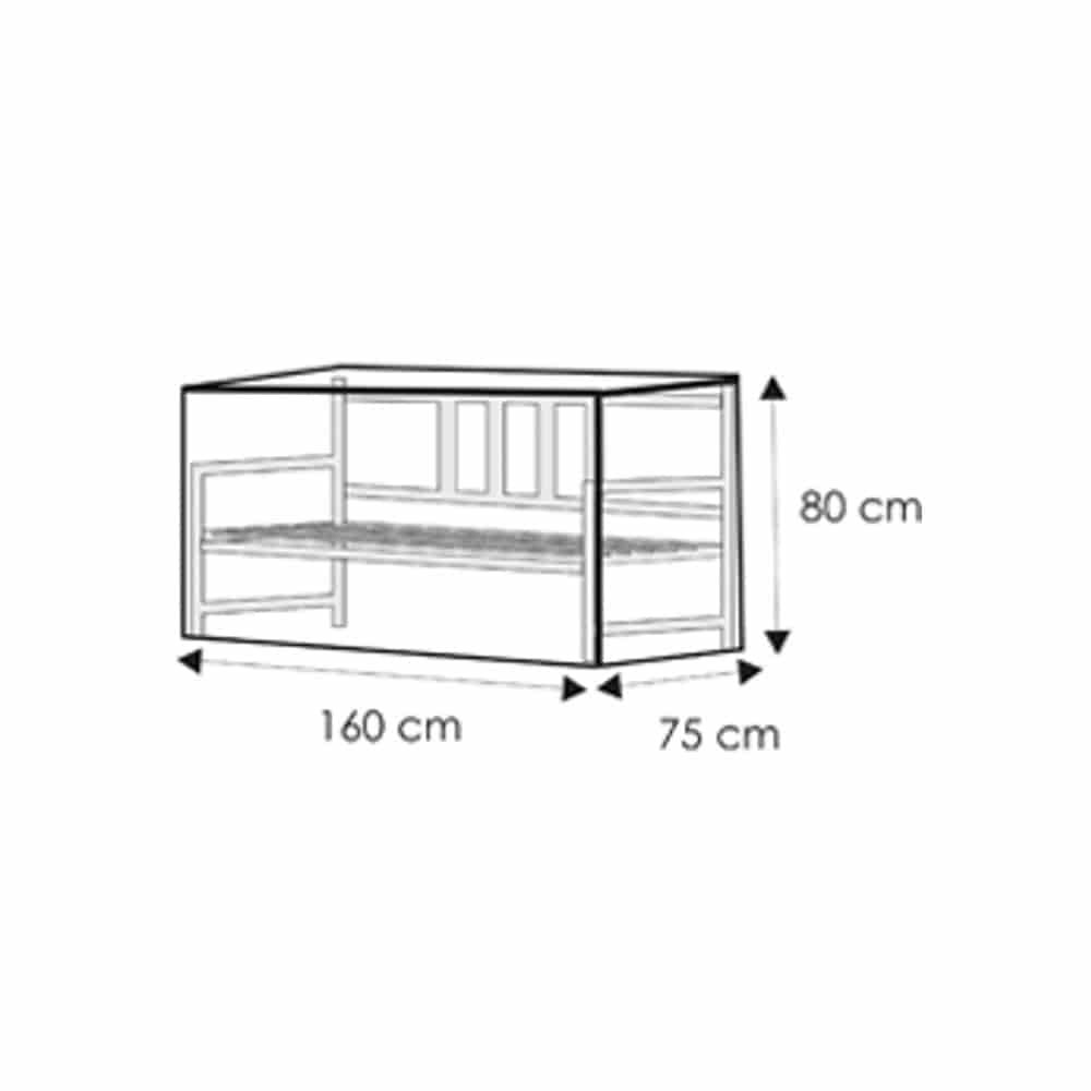 Prozirna zaštitna navlaka za 3 sjedala, cca 160x80x75-0