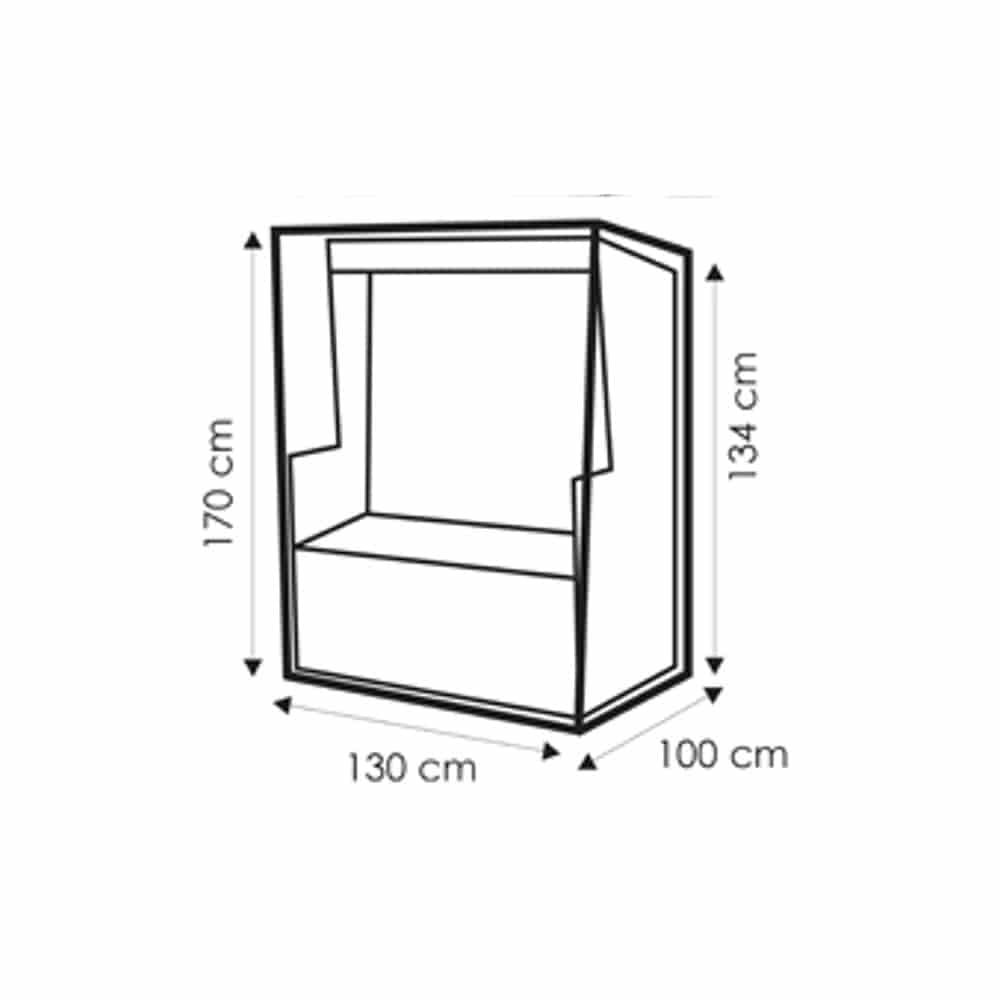 Prozirna zaštitna navlaka za plažni koš, cca 130x100x170/134-0