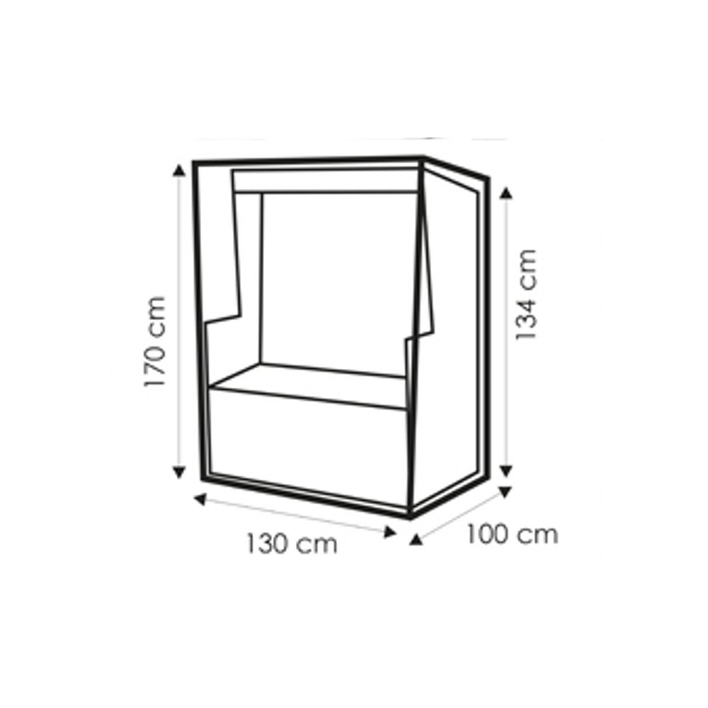 Prozirna zaštitna navlaka za plažni koš, cca.130x100x170/134-0