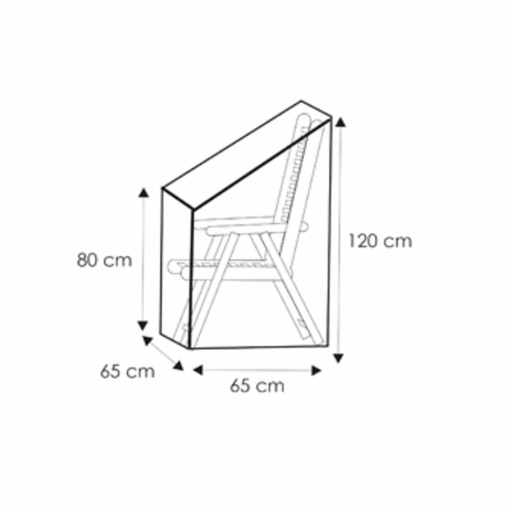 Prozirna zaštitna navlaka za podesivu stolicu, cca 65x65x120/80-0