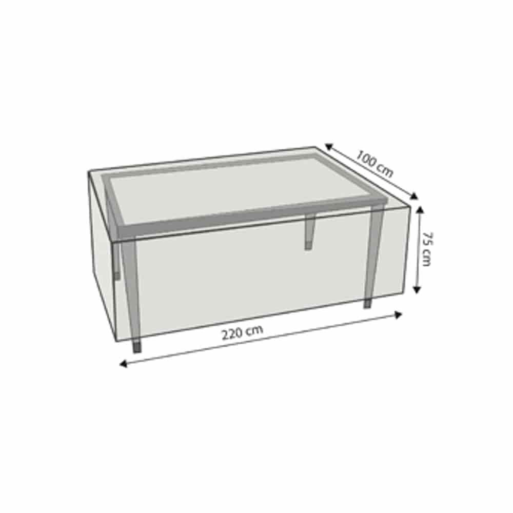 Prozirna zaštitna navlaka za pravokutni stol, cca. 220x100x75-0