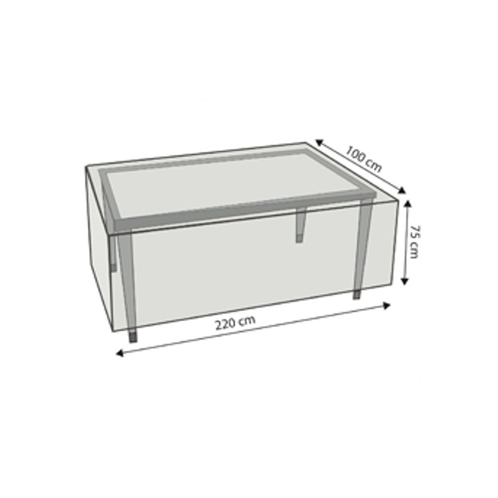 Prozirna zaštitna navlaka pravokutnog stola, cca. 220x100x75-0