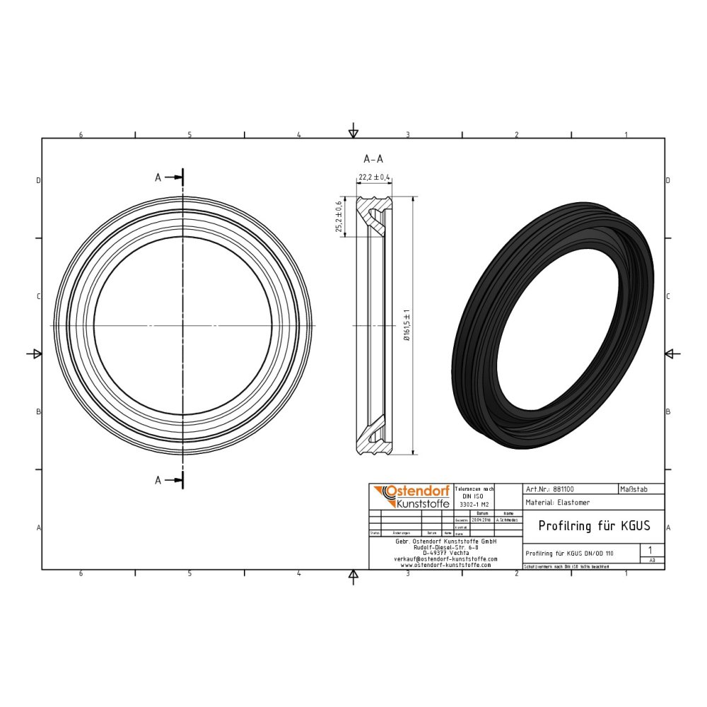 Profilni prsten za KGUS DN/OD 110-2