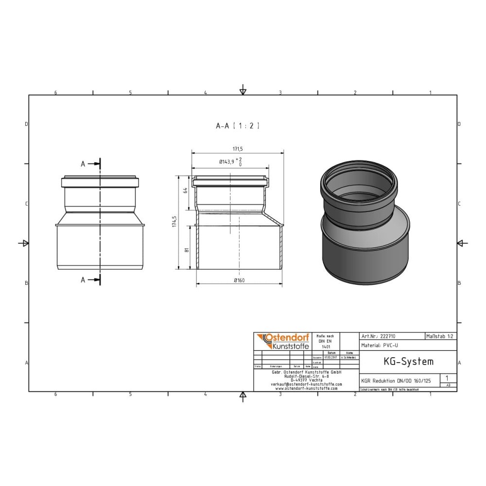 KGR Redukcija DN/OD 160/125-0