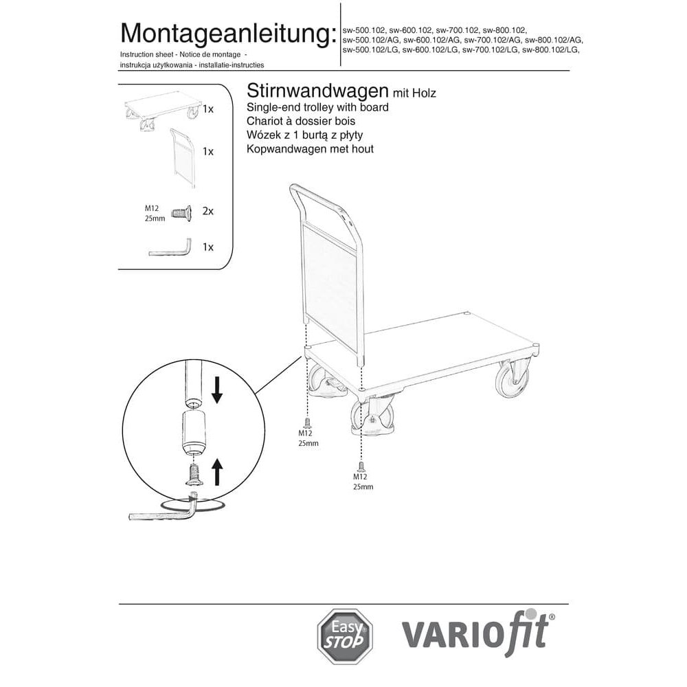 Čelni vagon za 400 kg tip S + EasySTOP-0