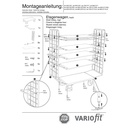 Visoki paketni vagon s 2 rešetkasta zida + 5 polica 400 kg nosivosti Tip S + EasySTOP-0