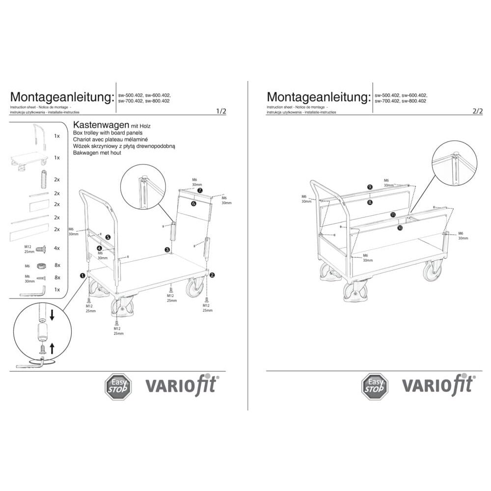 Kastenwagen / Bügelwagen Tip S + EasySTOP-0