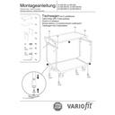 Kolica za stol 250 kg s 2 platforme visoka ručka Tip M + EasySTOP-0