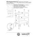 Teški stolni vagon 500 kg s 3 površine tip M + EasySTOP-0