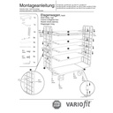 Visoki paketni vagon s 2 mrežaste strane + 5 polica 500 kg nosivosti tip L + EasySTOP-0