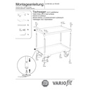 Velika kolica s 2 etaže, rub kade 40 mm visok, visoki ručak za guranje + EasySTOP-0