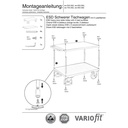 Teški ESD stolni kolica s 2 platforme tipa L + EasySTOP-0