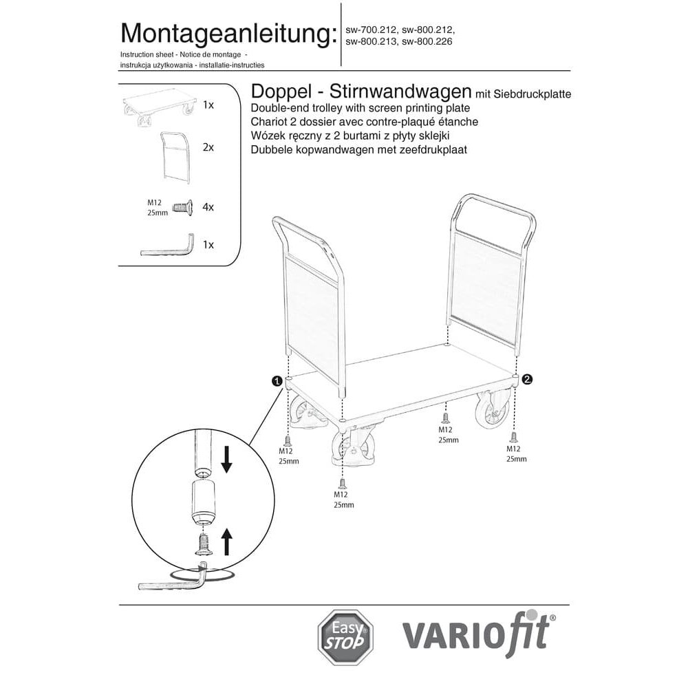 Dvostruka stijenka vozilo 1000 kg tip M + EasySTOP-0