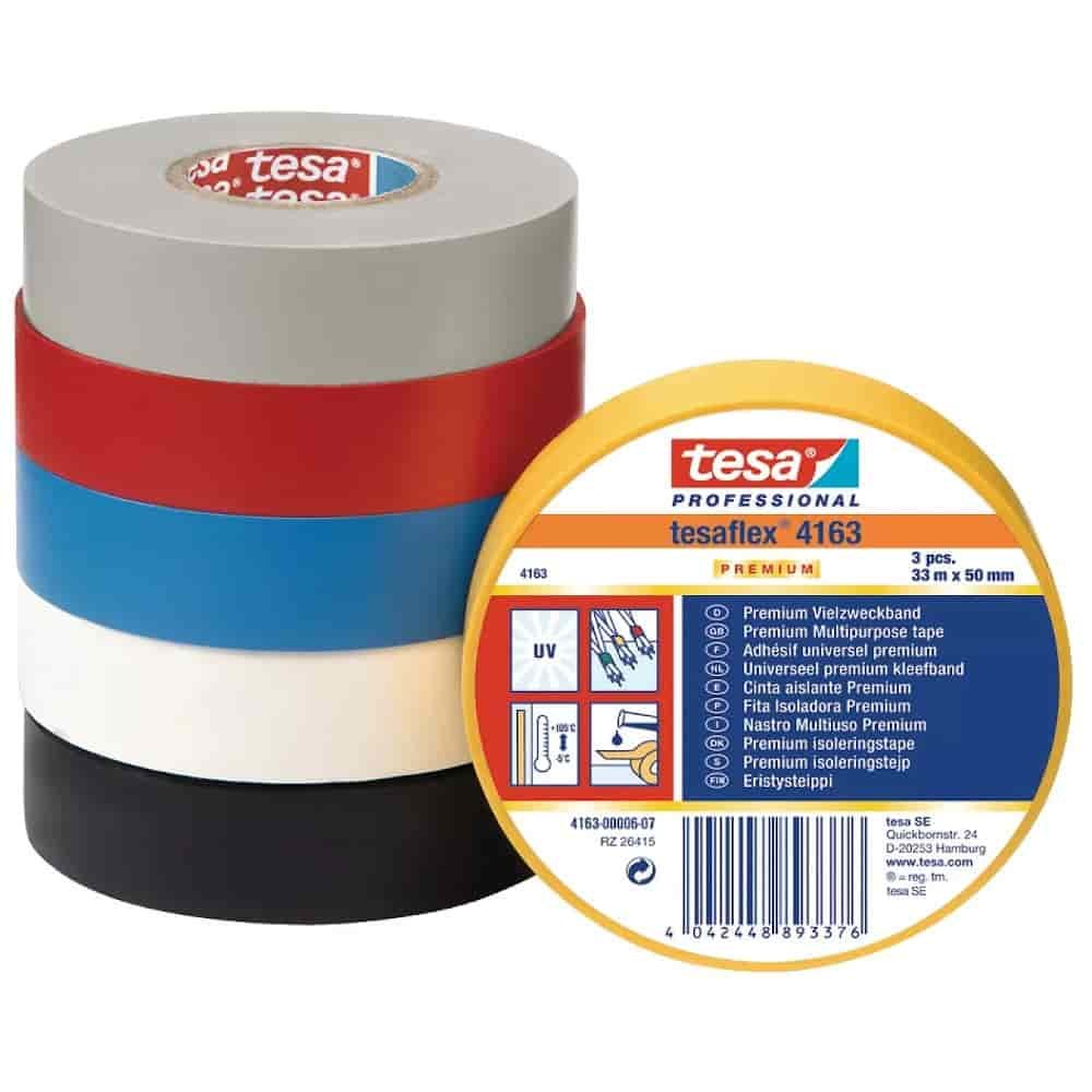 tesa tesaflex Izolacijska traka 4163 PVC 19 mm x 33 m (crvena)-0