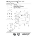 ESD stolni vagon s 3 površine tipa M + EasySTOP-0