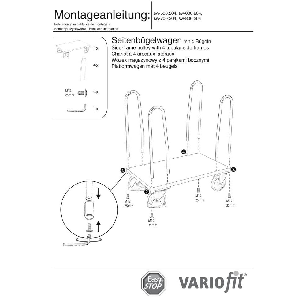 Stranični kolicik Tip M + EasySTOP-0