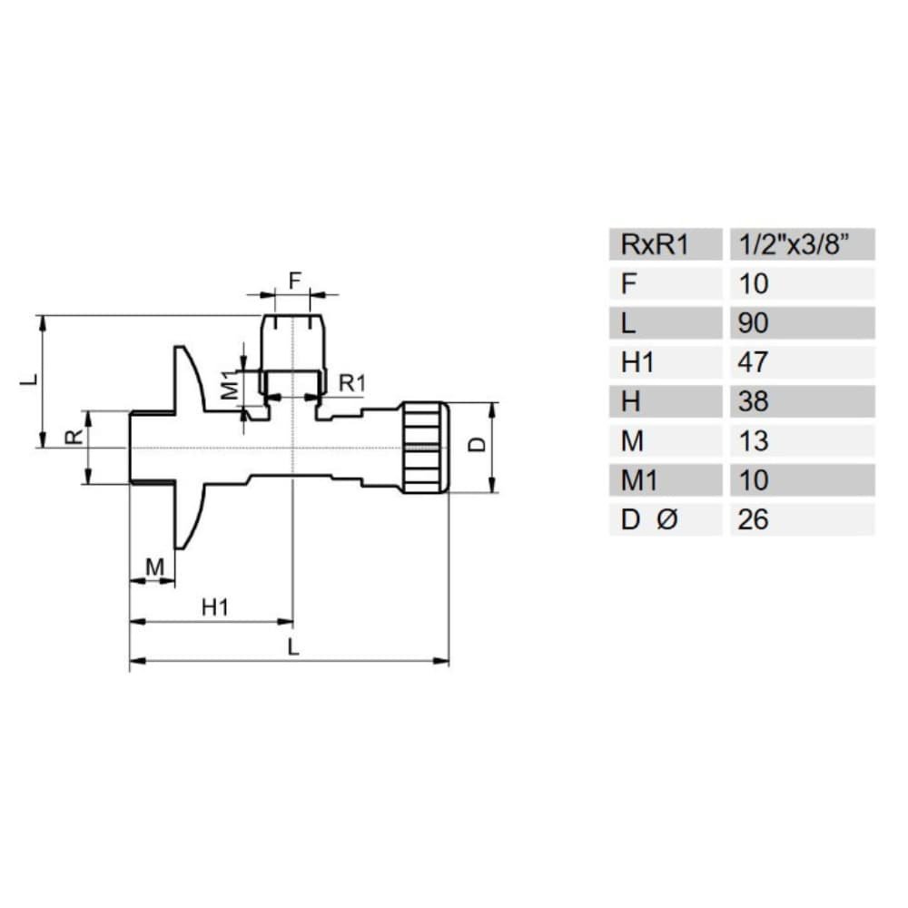 Kutni ventil 1/2" x 10 mm-0