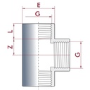 PVC-U T-komad IG 3/4" PN10-0