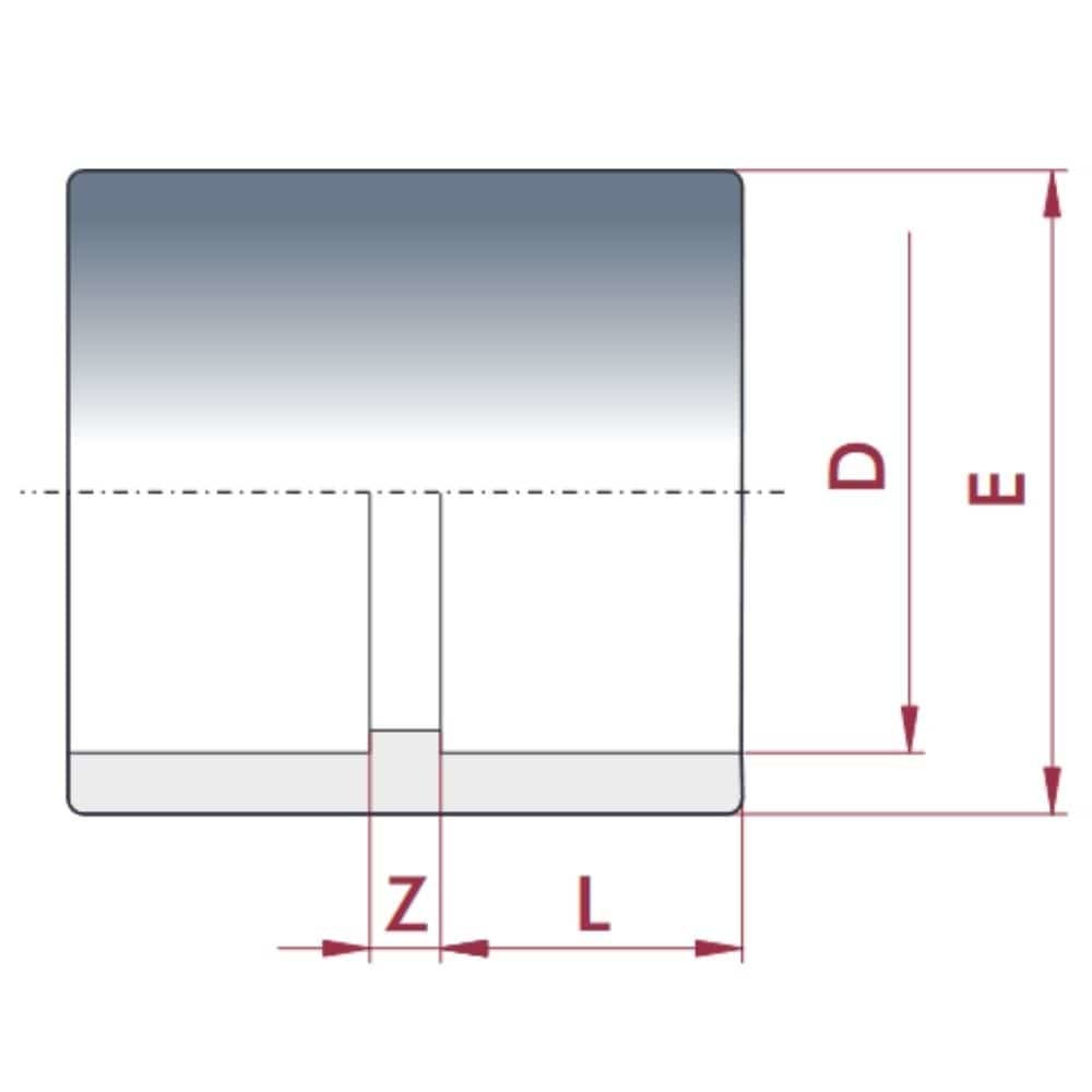 PVC-U ljepljiva čahura 20 mm PN16-0