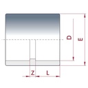 PVC-U ljepljiva čahura 20 mm PN16-0