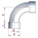 PVC-U 90°Lakat 32 mm PN16-0