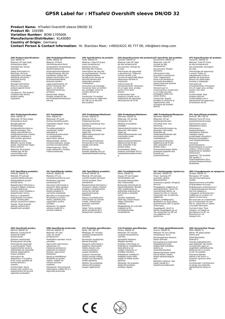 HTsafeU Klizna spojka DN/OD 32-3