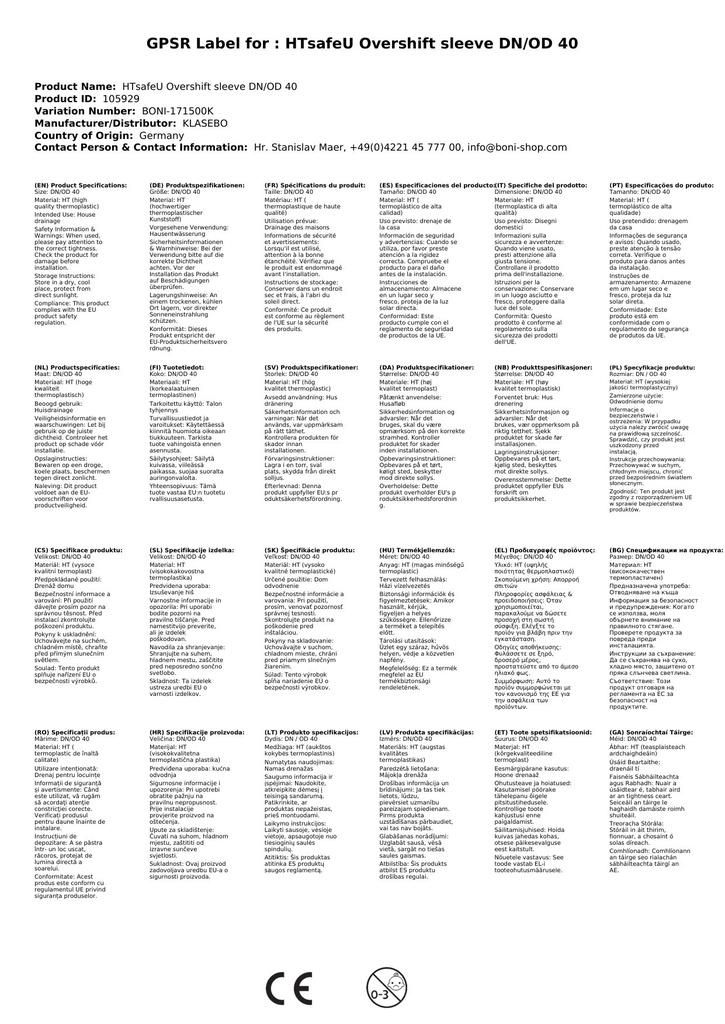 HTsafeU Klizna spojka DN/OD 40-2