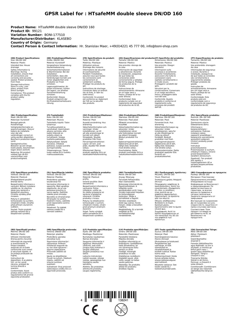 HTsafeMM Dvostruka spojka DN/OD 160-2