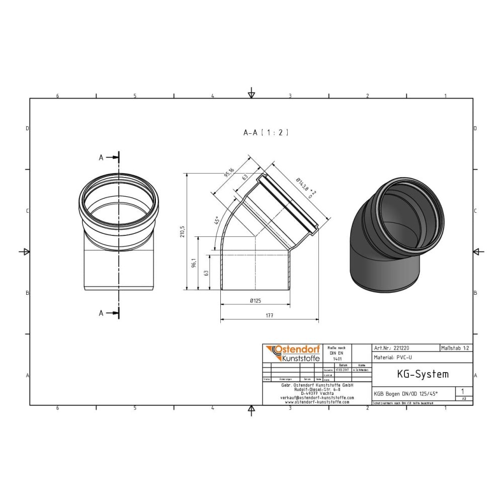 KGB Luk DN/OD 125 45 Stupnjeva-2