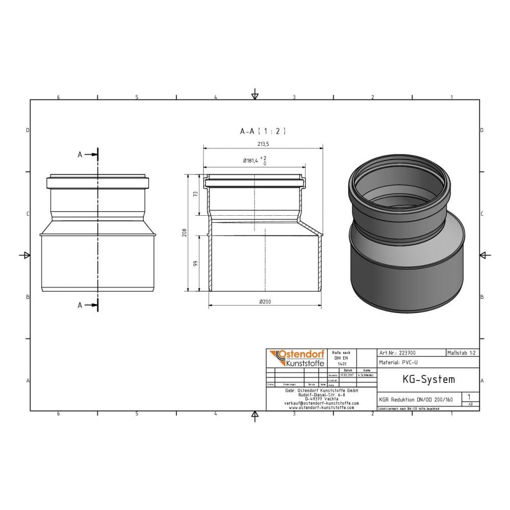 KGR Redukcija DN/OD 200/160-1