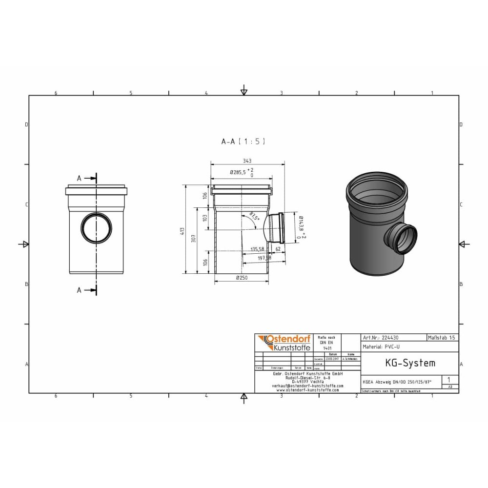 KGEA Odvojak DN/OD 250/125 87 stupnjeva-0