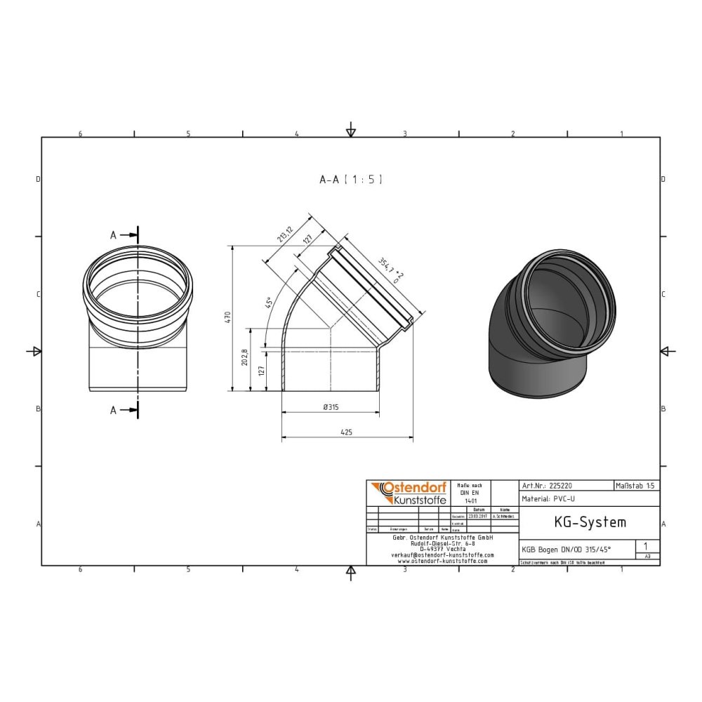 KGB Luk DN/OD 315 45 stupnjeva-1