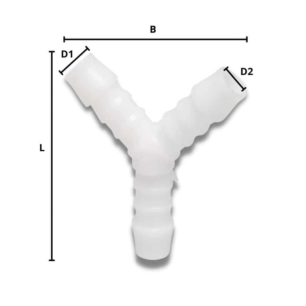 Spojnica za crijevo plastika Y-komad 4 mm-0