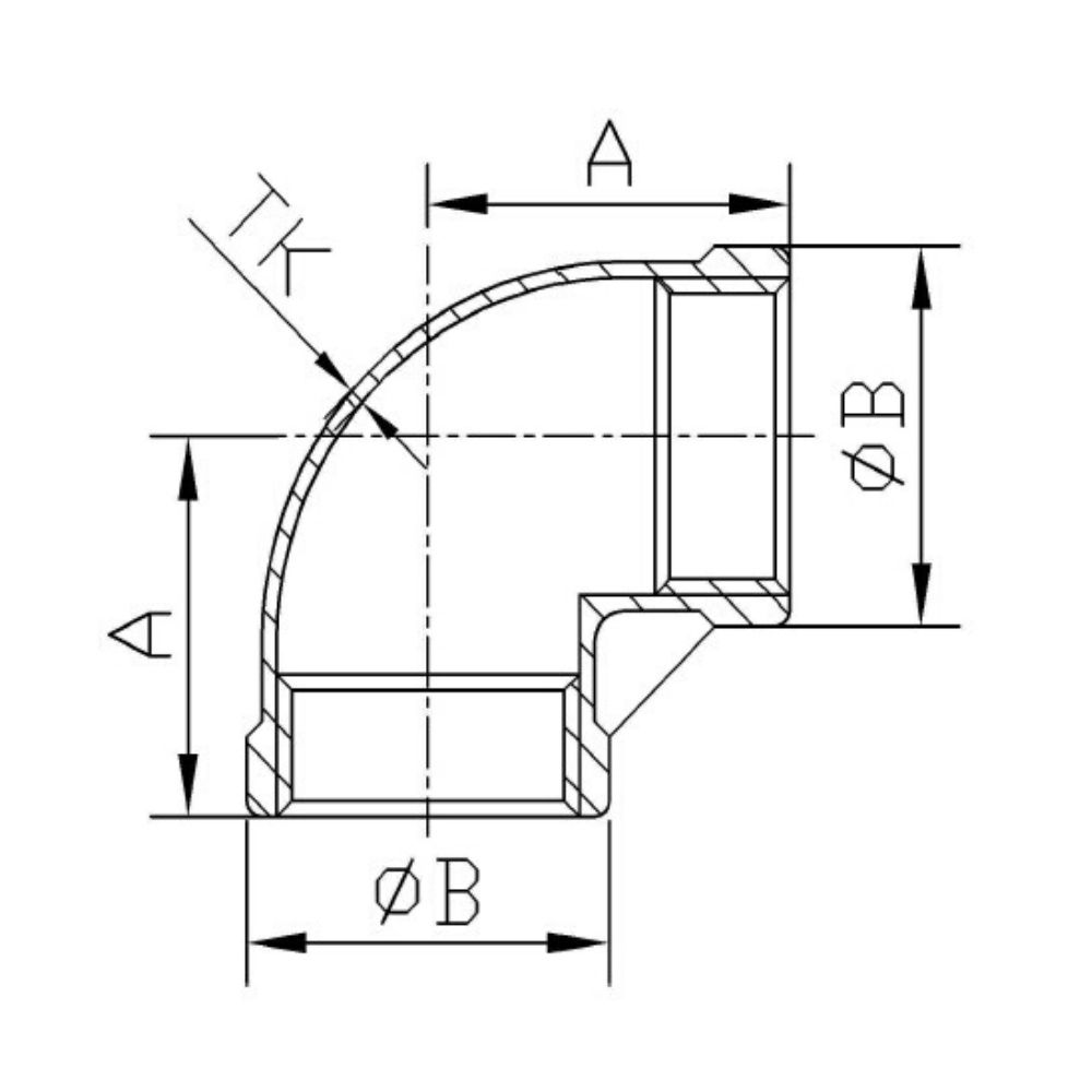 Navojni fiting nehrđajući čelik kut 90° 1/2" IG-1